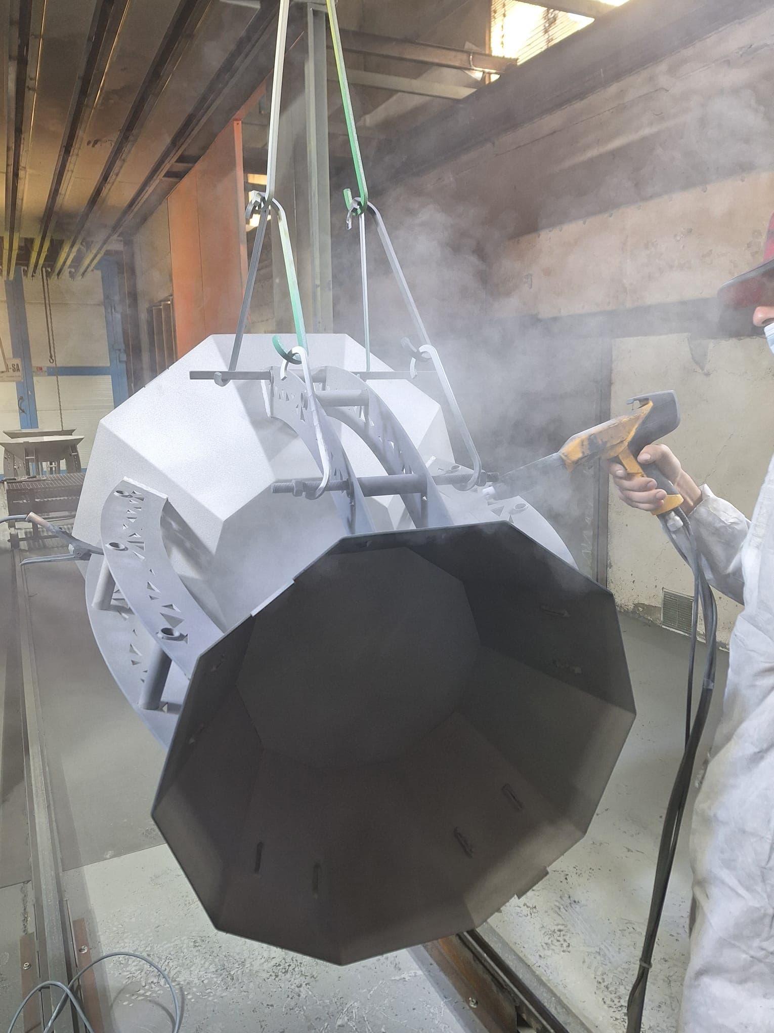 Thermolaquage d'une pièce industrielle
