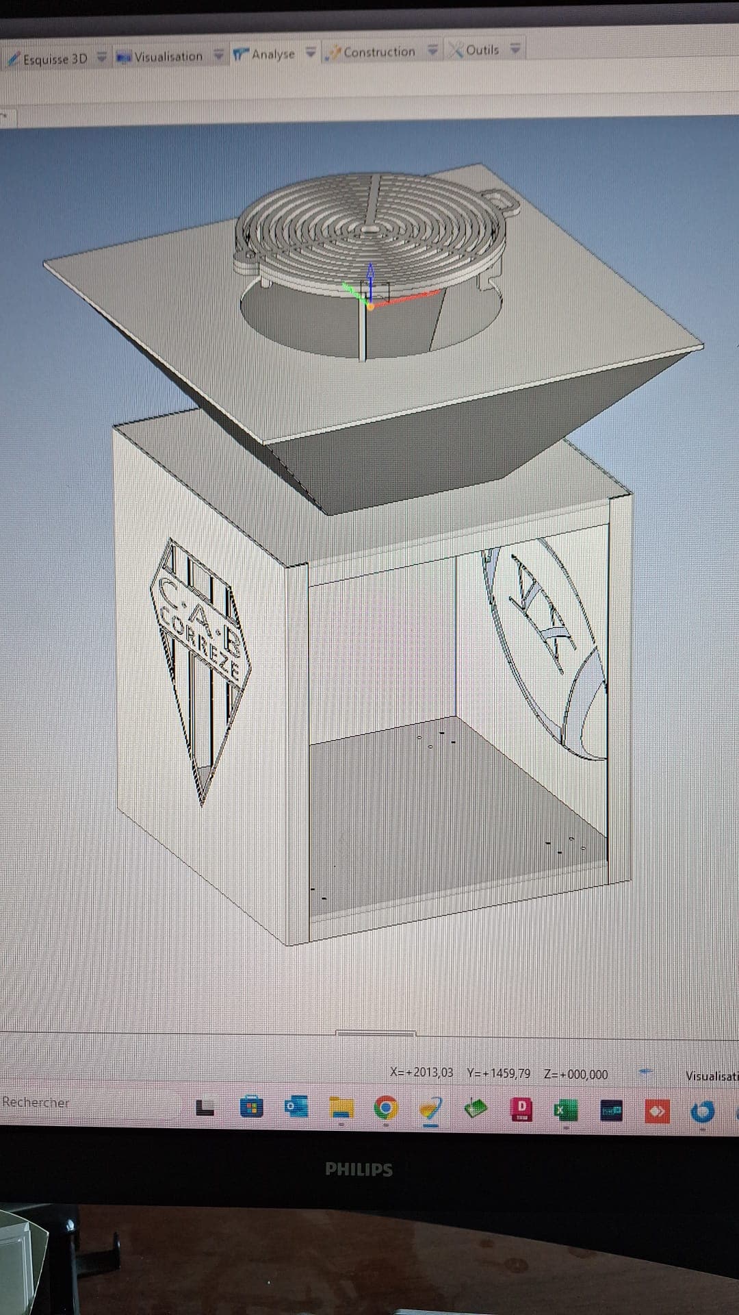 Brasero C.A.B : modélisation 3D