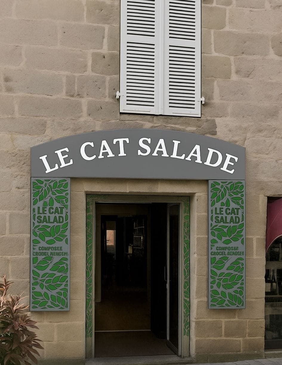 Enseigne « Le Cat Salade » : façade